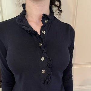 Tory Burch size small long sleeve polo shirt